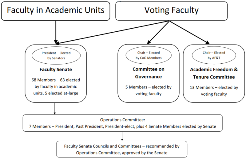 Organizational chart of UNM Faculty Governance